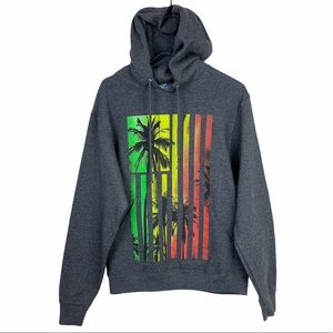 Rasta Palm Trees Pullover Hoodie